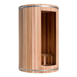 Sauna traditionnel en <span class=keywords><strong>bois</strong></span> massif pour l'extérieur, petit format, avec <span class=keywords><strong>poêle</strong></span>, construction facile, capacité 1 personne, pour appartement ou maison. - Product Image 2