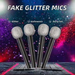 Microphones factices en plastique scintillants et brillants pour fêtes d'Halloween - Product Image 2