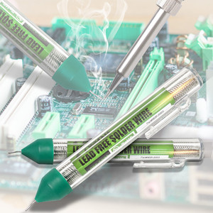 Kit de réparation de fer à souder, ensemble d'outils de soudage portables en 8 pièces avec fil à souder et pompe à dessouder pour la réparation électronique - Product Image 1