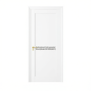 Porte de garde-manger en bois massif préfini avec panneaux, 18x80, portes de grange françaises intérieures, modèle D0100XUMIV7 - Product Image 1