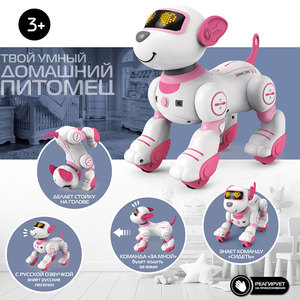 Cachorro Robo De Controle Remoto Dog Robot Controll Personagem Rosa