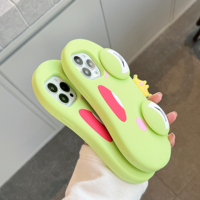 Coque de téléphone détachable de haute qualité Cartoon Frog Prince Eye pour iPhone