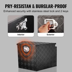 DB, venta al por mayor, caja de lengüeta de placa de diamante de aleación de aluminio resistente, caja de herramientas de PC de Metal para bloqueo de almacenamiento de remolque incluido - Product Image 5