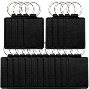 Porte-clés de voiture en cuir PU cousu par le fournisseur, breloque de sac personnalisable au laser, accessoire léger pour organiser les clés de véhicule au quotidien - Product Image 3
