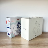Caja de Envío de Cartón Corrugado Rígido Reciclado Ecológico Personalizado con Asa para Vodka, Tequila, Whisky, Refrescos y Bebidas Energéticas