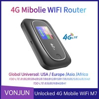 Routeur WiFi et point d'accès 4G LTE Cat4 VONJUN M7 - Routeur mobile à carte SIM pleine bande (Série QuikXO) E738