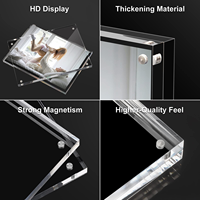 Présentoir de bureau personnalisé 2x3, mini cadres photo en acrylique autoportant double face pour film, photos, cartes et timbres