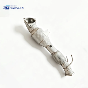 Downpipe Turbo à haut débit FlowTech 200 cellules pour Ford Focus 1.5T EcoBoost MK3 MK4 en acier inoxydable T304 avec bouclier thermique - Product Image 3