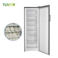 Nouveauté Congélateur commercial à porte unique DC 198L 255L Fabricant de blocs de glace solaires avec batterie au lithium en STOCK chaud en Haïti