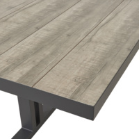 Table à manger extensible en céramique pour l'extérieur, design moderne, table longue pour restaurant