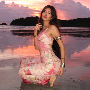 Floral Print Knit Slip Dress <b>Spaghetti</b> <b>Strap</b> Midi Dress Women Summer Vacation Casual Slim Fit Lightweight Sundress - Product Image 2