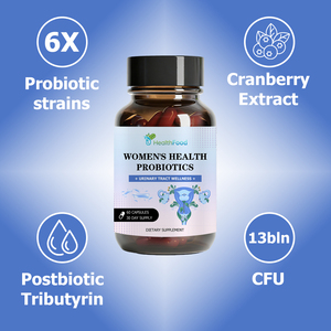 Capsules de probiotiques pour la santé féminine, directement de l'usine, avec poudre de fruit de canneberge, réduisent la sécheresse et l'inconfort. - Product Image 3