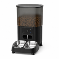 Distributeur automatique intelligent pour animaux de compagnie YAOYUE avec caméra, contrôle des portions programmé par application, 4,5 L, 2 bols en acier inoxydable 304