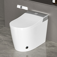 WC Intelligent Monobloc de Luxe Automatique avec Chasse d'Eau Automatique, Télécommande, Jet d'Eau, Monté au Sol et Siège Chauffant pour Salle de Bain