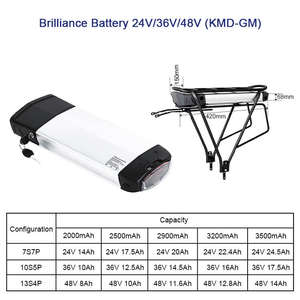 Paket Baterai 18650 Tahan Air Ion Lithium Kualitas Tinggi 24V 36V 48V 12Ah 14ah 15Ah 17ah untuk Sepeda Listrik - Product Image 3