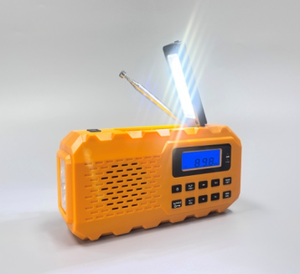 راديو موقع البناء FSD-6127PLL/AM/FM مع مقبض يدوي وبنك طاقة، راديو محمول يعمل بالطاقة الشمسية وثلاثي الاتجاهات مع ساعة، بلاستيك/عينة - Product Image 6