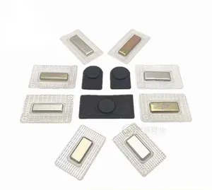 German affordable purpose double-sided PVC hidden magnet 8x4x2mm plastic invisible suture magnetic button closing bag magnet