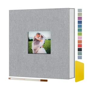 Wholesale Uptodate 4x6 Linen Wedding Photo Album Linen Thermal Binding Photo Albums Self Adhesive DIY Scrapbook Sticker Album