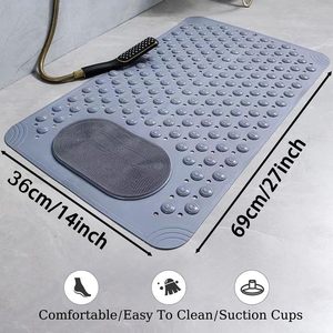 Douche- en badveiligheidsmat <span class=keywords><strong>PVC</strong></span> Zacht voor badkuipen Sneldrogend Douchekleed Functie Antislip Met zuignappen Voetmassage - Product Image 5