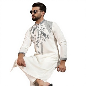 Antra Lifestyle Kurta pour homme, longueur genou, sans plis, en soie brodée avec des sequins, style traditionnel pour festivals, fêtes et mariages - Product Image 1