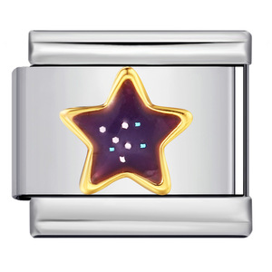 Charm 3D in Acciaio Inossidabile Bicolore con Cristalli e Strass, Forme Italiane: Cuore, Elefante, Stella, Ala, Zampa, 9mm, per <span class=keywords><strong>Bracciali</strong></span> Nomination - Product Image 2