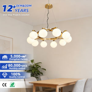 Luminaire suspendu G9 de style industriel vintage pour loft, bar, restaurant, boutique de vêtements, salon, créatif et personnalisé en verre - Product Image 1