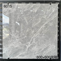 Carreaux de sol en céramique modernes antibactériens, entièrement polis, effet diamant, 600x600, pour la construction de pièces, Guangdong Foshan