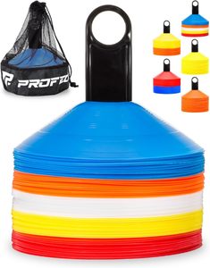 Coni da <span class=keywords><strong>Calcio</strong></span> all'Ingrosso - Set di 50 Coni per Agilità con Borsa per Trasporto, per Allenamento, <span class=keywords><strong>Calcio</strong></span>, Football, Bambini, Marcatori da Campo - Product Image 6