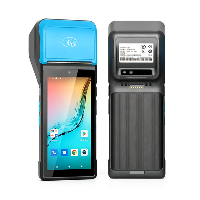 UNIWA V6P Rugged Smart Android 12 Handheld Scanner for Retail/Warehousing with NFC Portable PDA with Thermal Label Printer