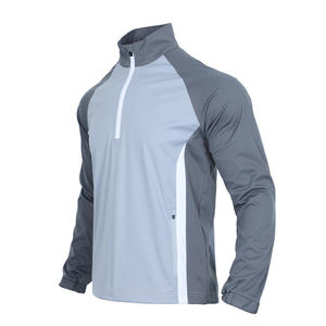 Jersey de golf Unisex de poliéster 100% de alta calidad, sudadera de manga larga con cremallera de cuarto bordada personalizada, cremallera ligera 1/4 - Product Image 3