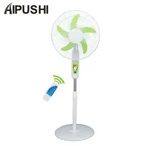 Shenzhen brushless 12v dc electric fan with led and remote control low power 10watt solar power stand fan