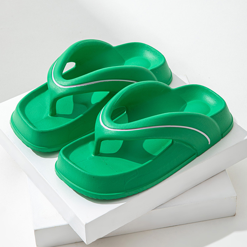 Summer Beach Flip Flops Wedge Heels Outside EVA Filp-Flop Slippers for Women