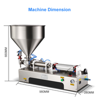 Machine de remplissage semi-automatique pour crème, huile, confiture, beurre de cacahuète, pâte, savon liquide, shampoing, miel