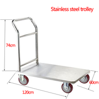 Chariot de service pliable robuste Weihang pour entrepôt, chariot de restauration avec roues