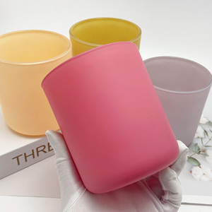 8Oz 10Oz 12Oz 16Oz Bán Buôn Độc Đáo Vòng Hình Dạng Đáy Mờ Thủy Tinh Sang Trọng Nến Lọ Với Nút Chai Có Nắp Đậy - Product Image 6