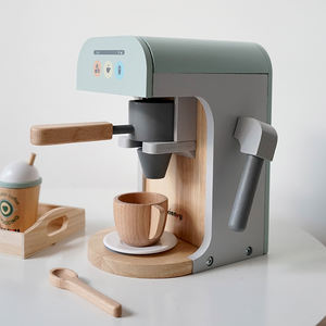 Nuevo juego de <span class=keywords><strong>cafetera</strong></span>, taza de café de madera para niños pequeños, <span class=keywords><strong>Mini</strong></span> cocina, juguetes de madera para jugar, accesorios de cocina para niños - Product Image 3