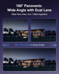 Caméra IP PoE <span class=keywords><strong>Anpviz</strong></span> 4K à double objectif 180 °   Caméra de sécurité panoramique intelligente avec vision nocturne couleur, détection des personnes et des véhicules, audio bidirectionnel - Product Image 2