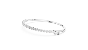 Elegant Lab Grown Diamond Silver Plated <b>Bracelet</b> Fashion Jewelry Gift Accessory Custom Designer Luxury Wrist Charm <b>Bracelet</b> - Product Image 2