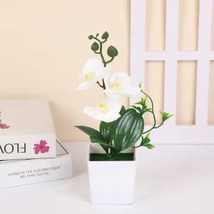 Orchidée Phalaenopsis Artificielle en Pot de 26 cm en Matière PP Faite à la Main pour Décoration d'Entrée - Yiwu Datuo Florist - Product Image 4
