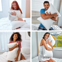 Almohadas de Cama Ajustables OEM de Bambú y Tela con Diseño de Cuña y Espuma Viscoelástica Refrescante para Dormir de Lado y Boca Abajo