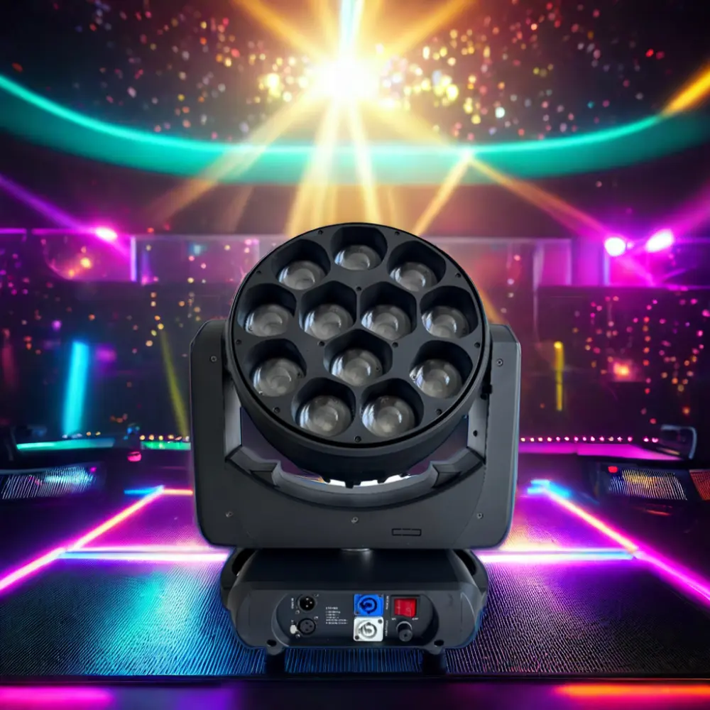 Gehele Verkoop 12X40W Rgbw Verven Warm Wit Led Moving Head Podiumverlichting Podiumverlichtingsapparatuur Professioneel Buitenpodiumlicht