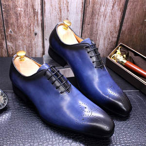 Zapatos Oxford de Cuero Pintados a Mano Personalizados de Xinzirain <span class=keywords><strong>para</strong></span> Hombre, con Punta en Pico y Degradado, <span class=keywords><strong>para</strong></span> Eventos Formales y Bodas - Product Image 5
