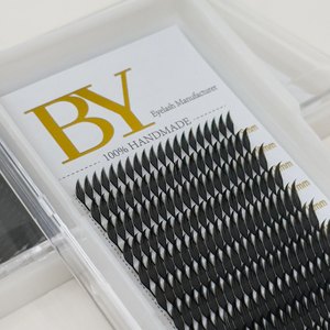 Extensions de cils vegan pré-fabriquées, style <span class=keywords><strong>anime</strong></span>, effet pointe, souples, légères, naturelles, volumineuses, super foncées, nouveau design - Product Image 5
