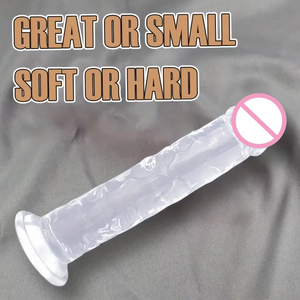 Mainan Seks Pijat Penis Kristal Besar Lembut Fleksibel yang Dapat Disesuaikan Secara Grosir, Dildo Realistis dengan Alas Hisap Terbuat dari Silikon TPE - Product Image 5