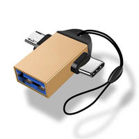 Adaptateur OTG portable 2 en 1 Micro USB Type C vers USB A femelle