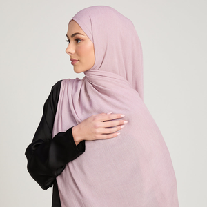 Premium léger respirant modal froissé Hijab luxe couleur bloquant imprimé écharpe femmes musulmanes doux châles traditionnels - Product Image 3