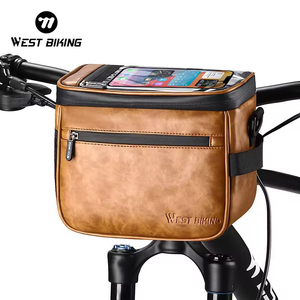 Sac de guidon de vélo WEST BIKING imperméable, grande capacité 4,5 litres, multifonctionnel, facile à transporter, sac avant pour vélo de route - Product Image 1