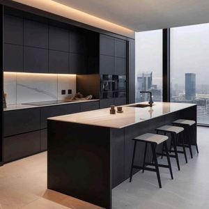 Marble Kitchen Island Kitchen Cupboards <b>Furniture</b> Modern Open Kitchen - Product Image 2