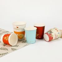 Gobelet en carton kraft blanc jetable à paroi simple 7oz 12oz 16oz pour café, thé au lait, soda, crème glacée, pour cafés et commerces