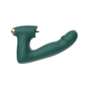 Tong Zuigende Dildo Vibrator 3 In 1 G Spot Clitoris Vibrator 10 Trillingen Tong Likken Tepel Clit Stimulator Volwassen Seksspeeltjes - Product Image 1